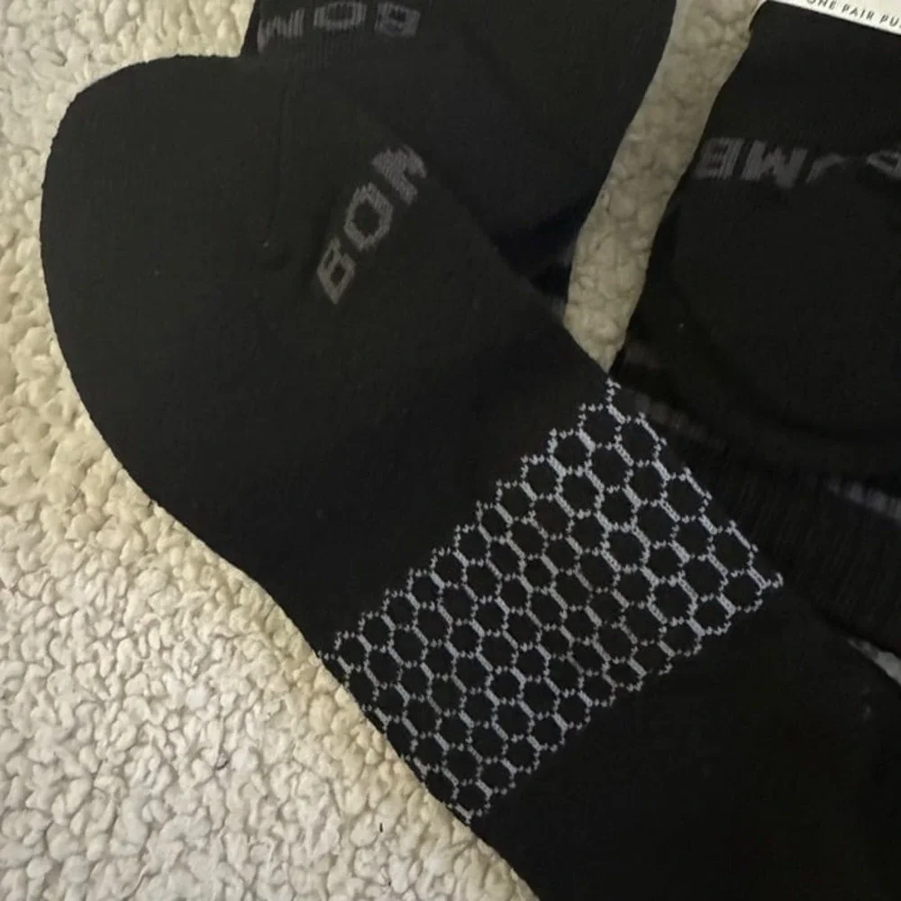 Bombas Calf Socks mens size XL solid‎ black Honeycomb cushion stay up